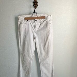 J. Crew Cream Skinny Corduroy Pants